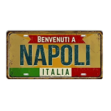 Retro License Plate - NAPOLI