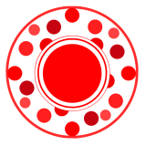 Spotty Cherry Blossom Red Plate