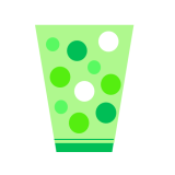 Spotty Grass Hopper Green Cup