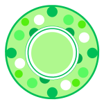 Spotty Grass Hopper Green Plate