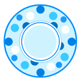 Spotty Ocean Blue Plate