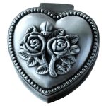 Antique Floral Heart Shape Jewellery Box