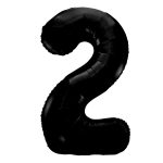 Black Number 2 Foil Balloon 86cm