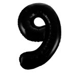 Black Number 9 Foil Balloon 86cm