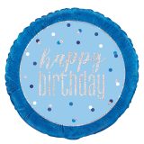 Blue Happy Birthday 45cm