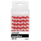 Chevron Ruby Red 12 Candles