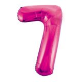 Hot Pink Number 7 Foil Balloon 86cm