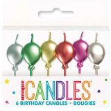 Metallic Balloon Birthday Candle Set--