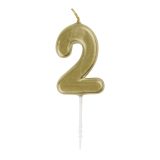 Mini Gold Candle – Number 2