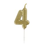 Mini Gold Candle – Number 4