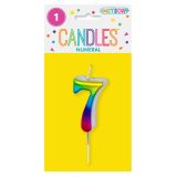 Mini Rainbow Candle – Number 7