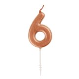 Mini Rose Gold Candle – Number 6