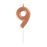 Mini Rose Gold Candle – Number 9