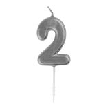 Mini Silver Candle – Number 2
