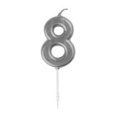 Mini Silver Candle – Number 8
