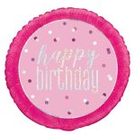 Pink Happy Birthday 45cm