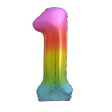 Rainbow Number 1 Foil Balloon 86cm-
